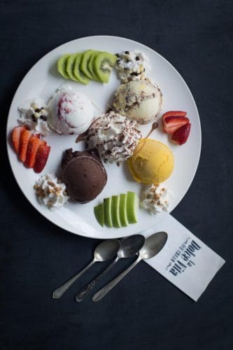 Menu 18 gelato scoops